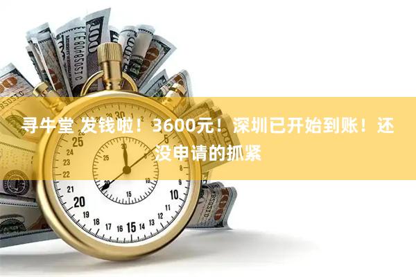 寻牛堂 发钱啦！3600元！深圳已开始到账！还没申请的抓紧